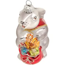 Krebs Glas Lauscha Weihnachtsornament Hase Paul 1-tlg. 10cm