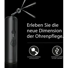 Media Shop Wush - elektrischer Ohrenreiniger inkl. 6 Ersatzspitzen - Ohrenschmalz Entferner - Ohrenspülung mit massierenden Wasserstrahl - wasserfestes Ohrspül