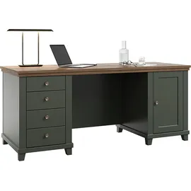 petits-meubles Schreibtisch Martin Grün und Holz