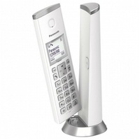 Panasonic KX-TGK210, DECT-Telefon, Kabelloses Mobilteil, Freisprecheinrichtung, 50 Eintragungen, Anrufer-Identifikation, Weiß