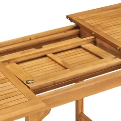 vidaXL Garten-Essgruppe Massivholz Teak Garten-Möbel 1 : Größe - 7-tlg.