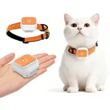 Jectse Haustier-GPS-Tracker, Echtzeit-Tracking, SOS-Alarm, Virtueller Zaun-Aktivitätsmonitor, mit Energiesparmodus und Multi-System-Satellitenunterstützung, für Hunde und Katzen (Amerika-Version)