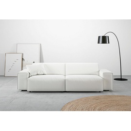 andas Big-Sofa »Glimminge auch in Breitcord, Feincord + Easy care-Bezug,«, besondere Kedernähte Zierkissen weiß