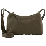 Tom Tailor Damen TTEVELINA S Umhängetasche aus genarbtem Lederimitat, grün, Uni, Gr. ONESIZE