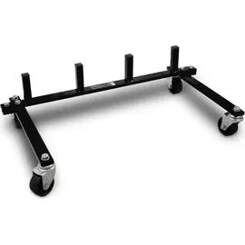 BITUXX 4 Stück PKW Rangierhilfe Rangierheber hydraulisch Wagenheber bis 680 kg inklusive Transportständer Schwarz