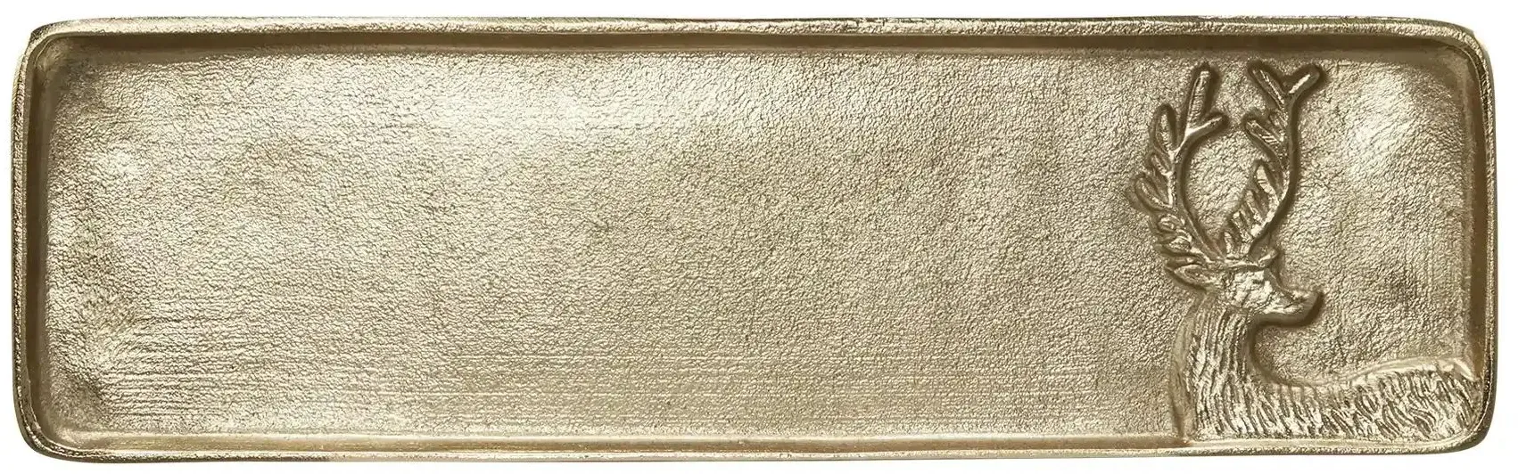 HOME STORY Deko Platte   ¦ gold ¦ Aluminium ¦ Maße (cm): B: 12 H: 1,5