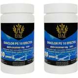 HAF® Pool 2 kg Chlor Multitabs 10 in 1 | Multi Chlortabletten 100g mit 10 Funktionen zur Pflege & Reinigung für dauerhaft kristallklares Poolwasser - Qualität: Made in Europe - Menge: 2 x 1 kg