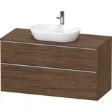 Duravit Waschtischunterschrank wandhängend „D-Neo“ 120 × 66,4 × 55 cm in Nussbaum Dunkel
