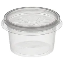 daybays 500 Stk. Dressingboxx (Saucecup) 50cc. 75x24 mm Kombi-Verpackung Transparent inklusive passende Deckel