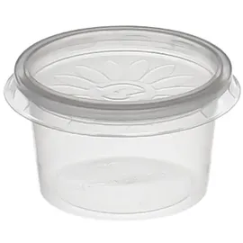 daybays 500 Stk. Dressingboxx (Saucecup) 50cc. 75x24 mm Kombi-Verpackung Transparent inklusive passende Deckel