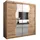 abiks möbel Schwebetürenschrank MADRYT 200 x 200 x 62 cm Eiche Artisan