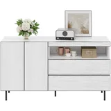 Okwish Sideboard 140 x 77 x 42 cm Weiß