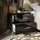 lookway Nachtschrank AURA 55 x 55 x 55 cm Schwarz/Silber