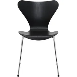 Fritz Hansen Serie 7 Stuhl gefärbte Esche schwarz | verchromt