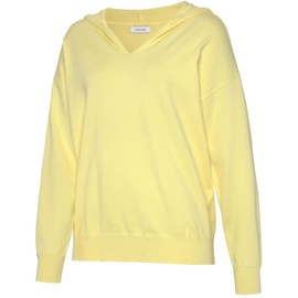 LASCANA Strickpullover »-Kapuzensweatshirt«, aus weicher Viskosemischung, Loungewear, gelb