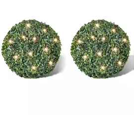 vidaXL Buchskugel Ø 27cm Buchsbaumkugel+2xSolar