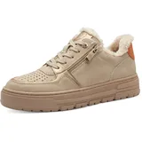 Marco Tozzi Damen Plateau Sneaker mit Schnürsenkeln Freizeit, Beige (Sand Comb), 38 EU