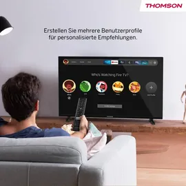 Thomson 40 Zoll (100 cm) FHD Fire TV mit Alexa Sprachsteuerung, AirPlay, Wi-Fi, HDR10, Dolby Audio, Bluetooth 5.0, Triple-Tuner, 40FF2S34 - 2025 - Schwarz