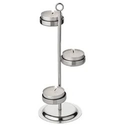 EDZARD Teelichthalter Denver, Edelstahl glänzend vernickelt, H 21 cm, Einsatz für Laternen und Windlichter