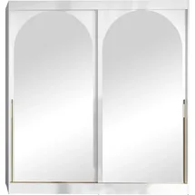 Mirjan24 Schiebetürenschrank Modin 200 x 216 x 65 cm Weiß/Gold
