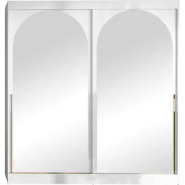 Mirjan24 Schiebetürenschrank Modin 200 x 216 x 65 cm Weiß/Gold