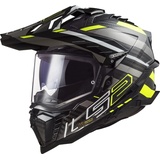 LS2 LS2, Motocross Helm EXPLORER CARBON EDGE Black H-V Yellow Titanium, XL