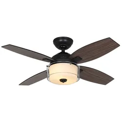 Casafan Central  Park 107, zweifarbige hellschwarze Fächer mit Luce, Hunter