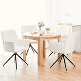 Homestyle4u Runder Esstisch 106 x 76 cm braun