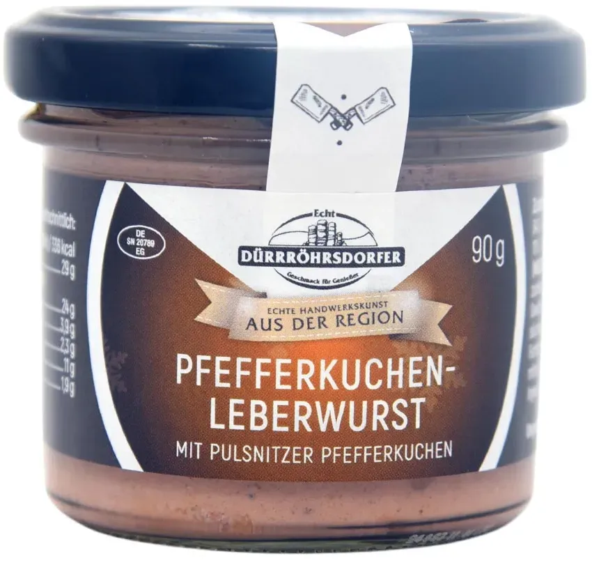 Dürrröhrsdorfer Pfefferkuchen-Leberwurst – Würziger Genuss im Glas, 90g