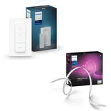 Philips Hue Indoor 10m Smart LED Solo Lightstrip Basis-Set, 1er-Pack Dimmschalter