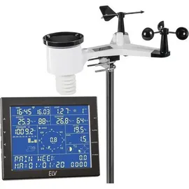 ELV WLAN-Wetterstation WS980WiFi, inkl. Funk-Außensensor (868 MHz), App, PC-Auswertesoftware