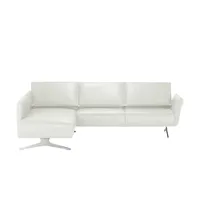 KOINOR Ecksofa Leder  Vineto ¦ weiß ¦ Maße (cm): B: 272 H: 83 T: 207