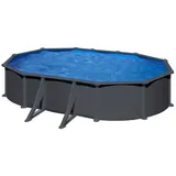 Gre Anthracite Oval 610 x 375 x 132 cm inkl. Sandfilteranlage