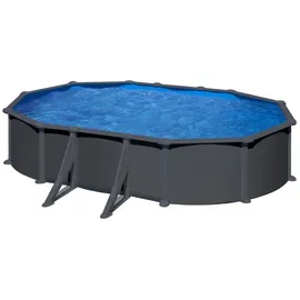 Gre Anthracite Oval 610 x 375 x 132 cm inkl. Sandfilteranlage