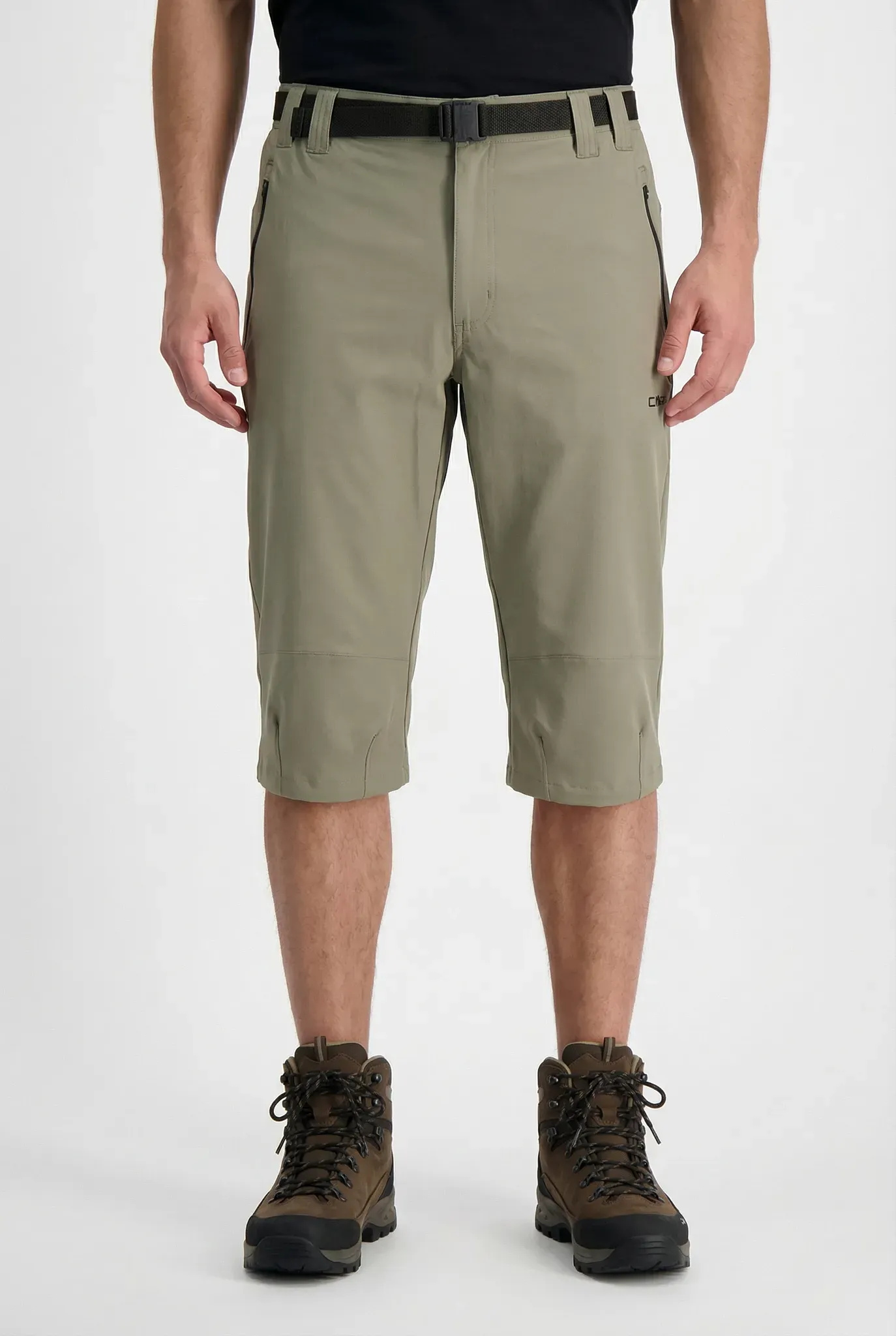 Shorts CMP, Herren, Gr. 56, N-Gr, beige (sage), Obermaterial: 89% Polyester, 11% Elasthan, Hosen Shorts, leichtes Material, widerstandsfähiger Stoff, schnelltrocknend