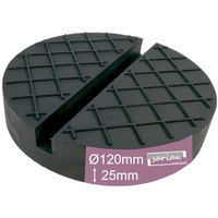 sarian Gummiauflagen Verschiedene Größen für Wagenheber und Hebebühnen zum Reifenwechseln Rangierwagenheber Gummiklotz Gummiunterlage (120x25 Nut+Waffel)