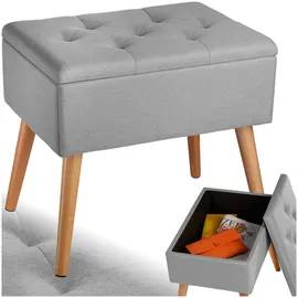 Tectake Sitzbank Ranya Gepolstert Grau 51 x 37,5 x 45,5 cm