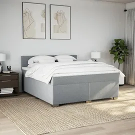 vidaXL Boxspringbett 180 x 200 cm Hellgrau