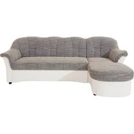 DOMO collection Eckcouch Kunstleder 3-Sitzer Grau