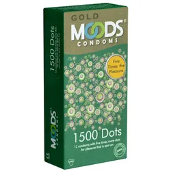 GOLD «1500 Dots Condoms» prickelnde Kondome mit Noppen (12 Kondome) 12 St