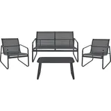 Beliani Lounge Set 4-tlg. Schwarz