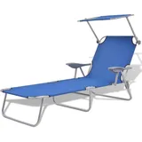 furnicato Sonnenliege 189 x 58 x 108,5 cm Blau