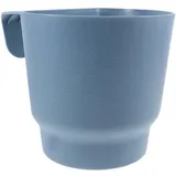 Lurrose Hängender Pflanzkübel Balkon Klein Kunststoff Blau mit Aufhängung Geländer Blumentopf für Garten Terrasse und Innenbereich