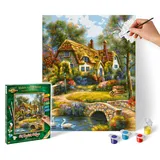 Schipper Old English Cottage Malen nach Zahlen 1 St. 24 x 30 cm bunt