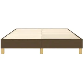 vidaXL Boxspringbettgestell, Dunkelbraun 140x200 cm Stoff