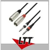 Adam Hall Cables K3 TMP 0300 - Audiokabel 2 x XLR-Stecker auf 2 x 6,3 mm M