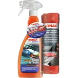 SONAX XTREME Ceramic QuickDetailer (750 ml) mit einem Doppelpack hochwertiger MicrofaserTücher | Art-Nr. 02687410