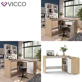 Vicco Noira, Sonoma, 135 x 77 cm mit Schublade, Model 50117 - Braun