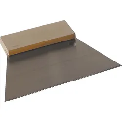 Zahnspachtel HAROMAC fein B2 180mm mit Holzrücken