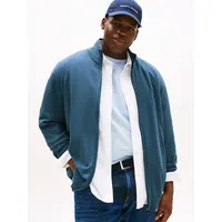 Tommy Hilfiger Big & Tall Strickjacke »BT-ESSENTIAL COTTON ZIP THRU-B«, Großen Größen blau